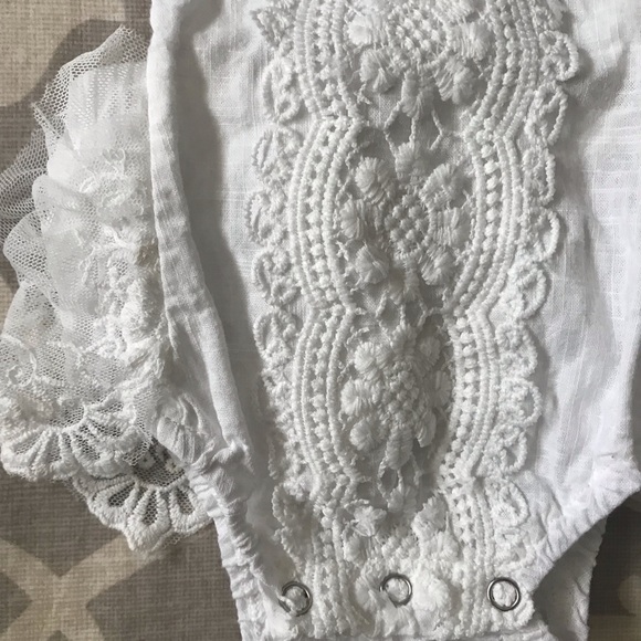*SOLD* Boutique lace onesie and headband - Picture 2 of 6